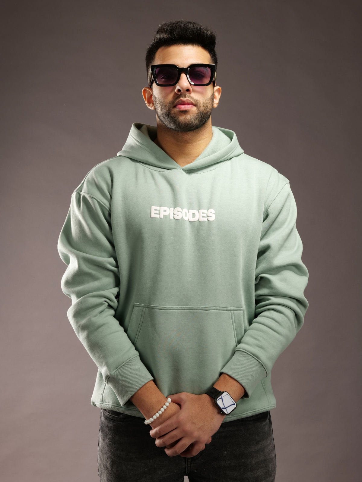 Green Sunset Oversized Hoodie