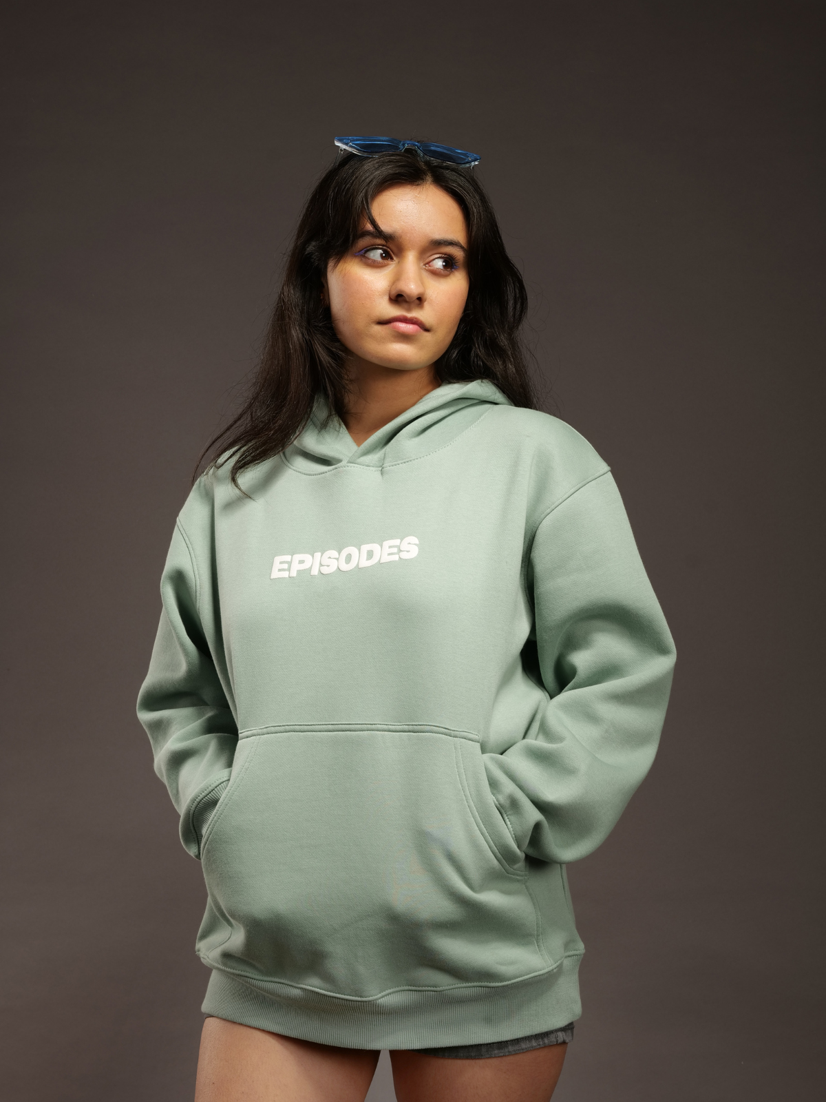 Green Sunset Oversized Hoodie