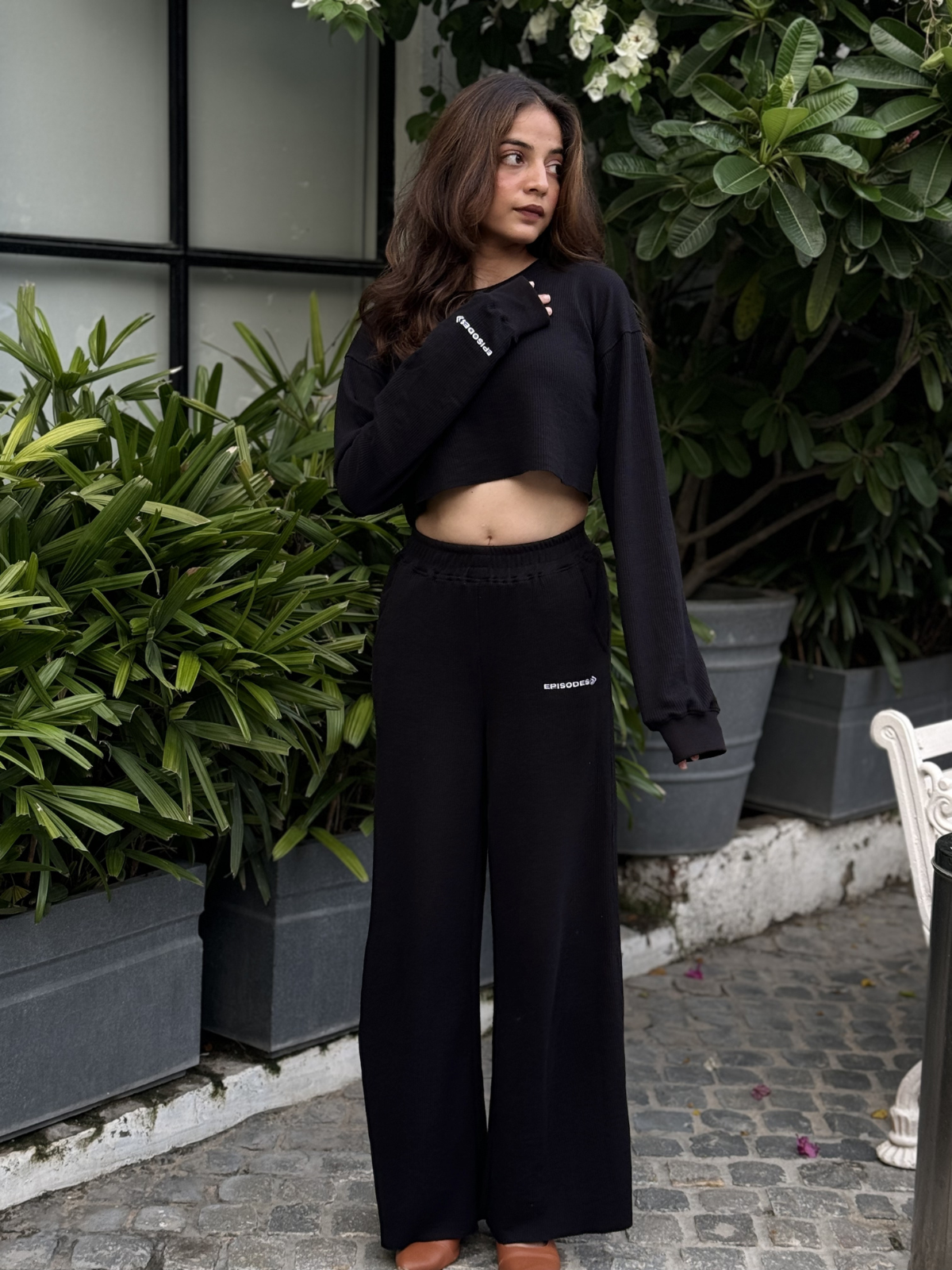 SABLE WAFFLE CROPPED CO-ORD SET