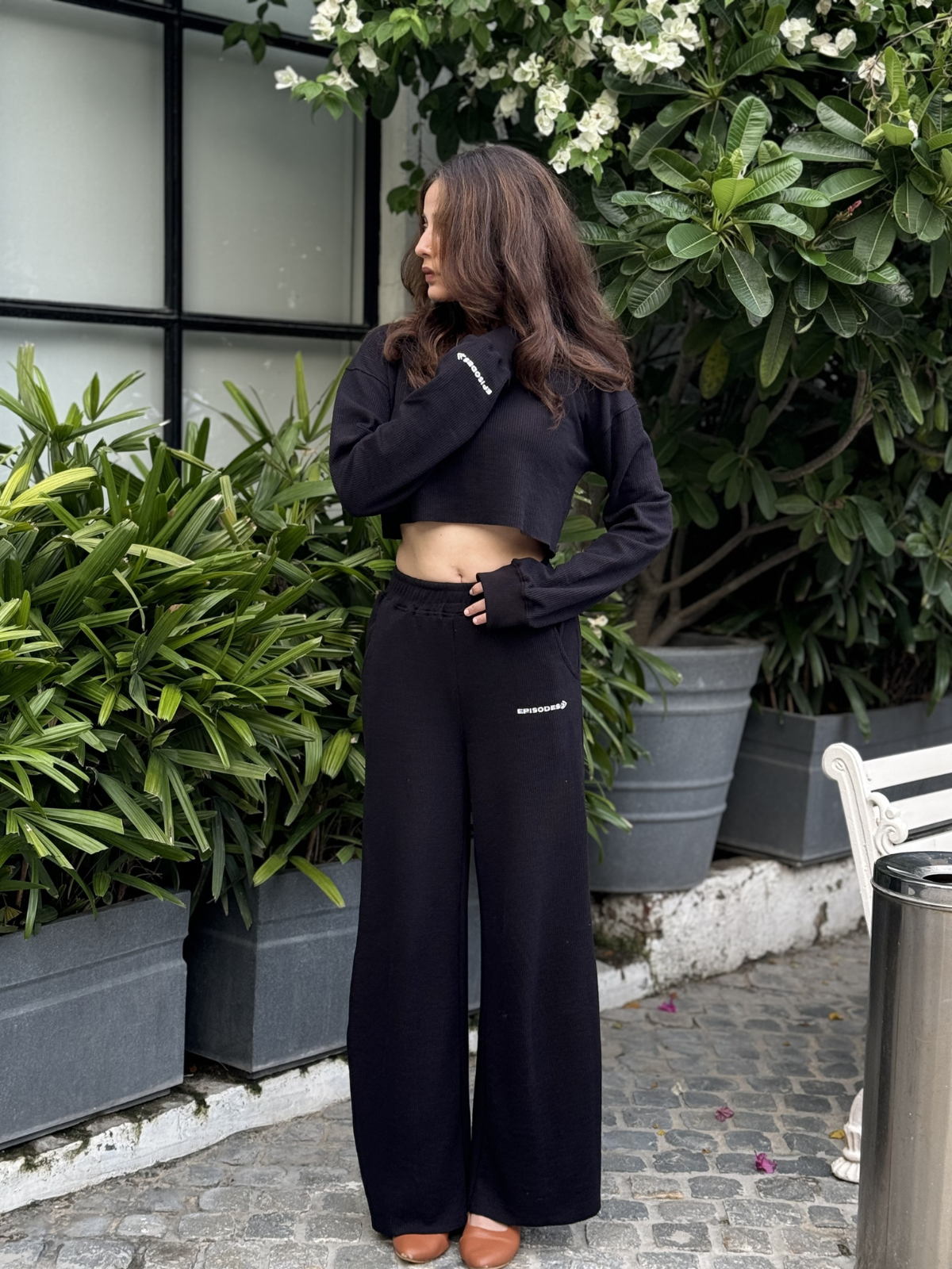 SABLE WAFFLE CROPPED CO-ORD SET