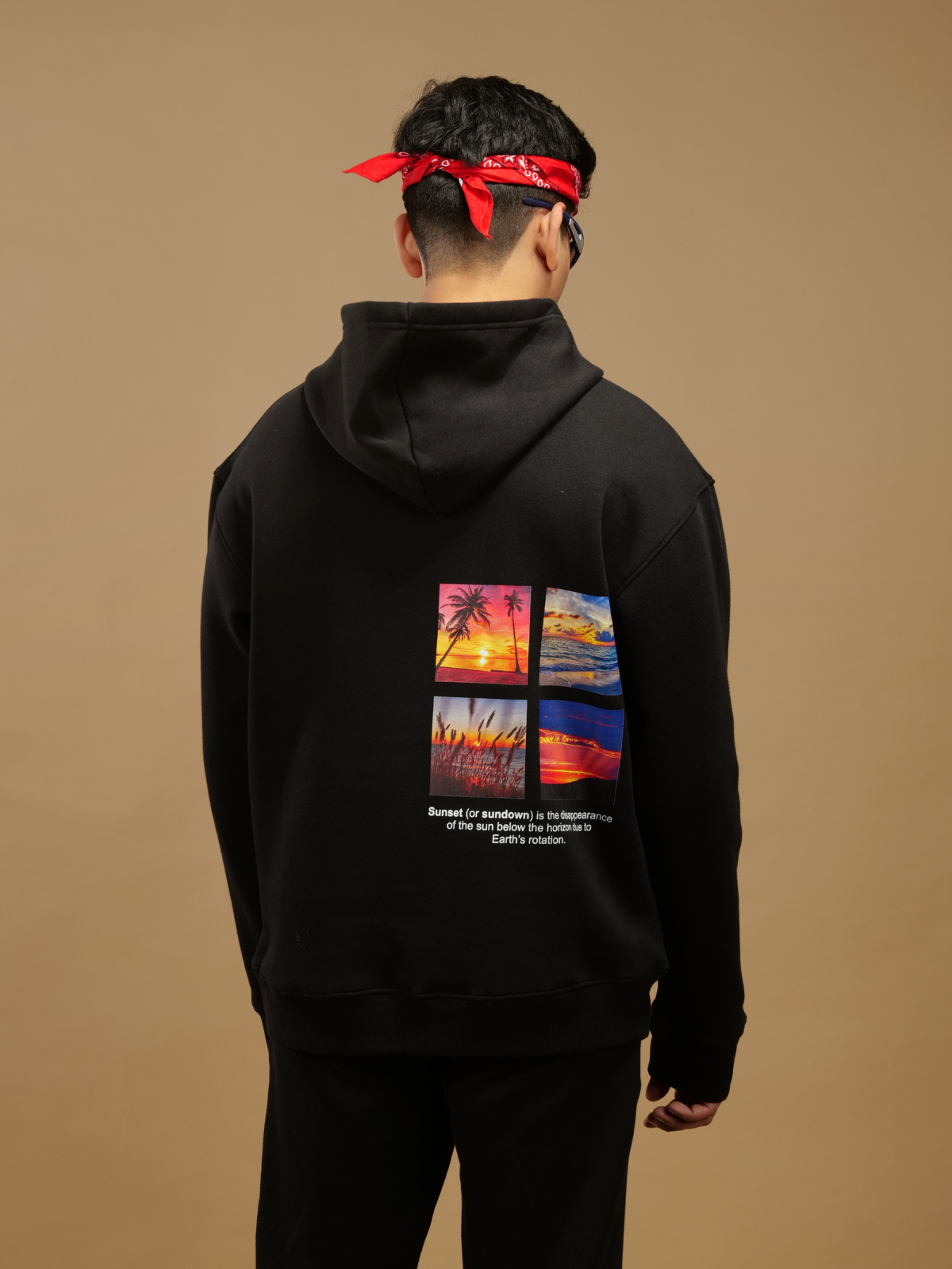 Black Sunset Oversized Hoodie