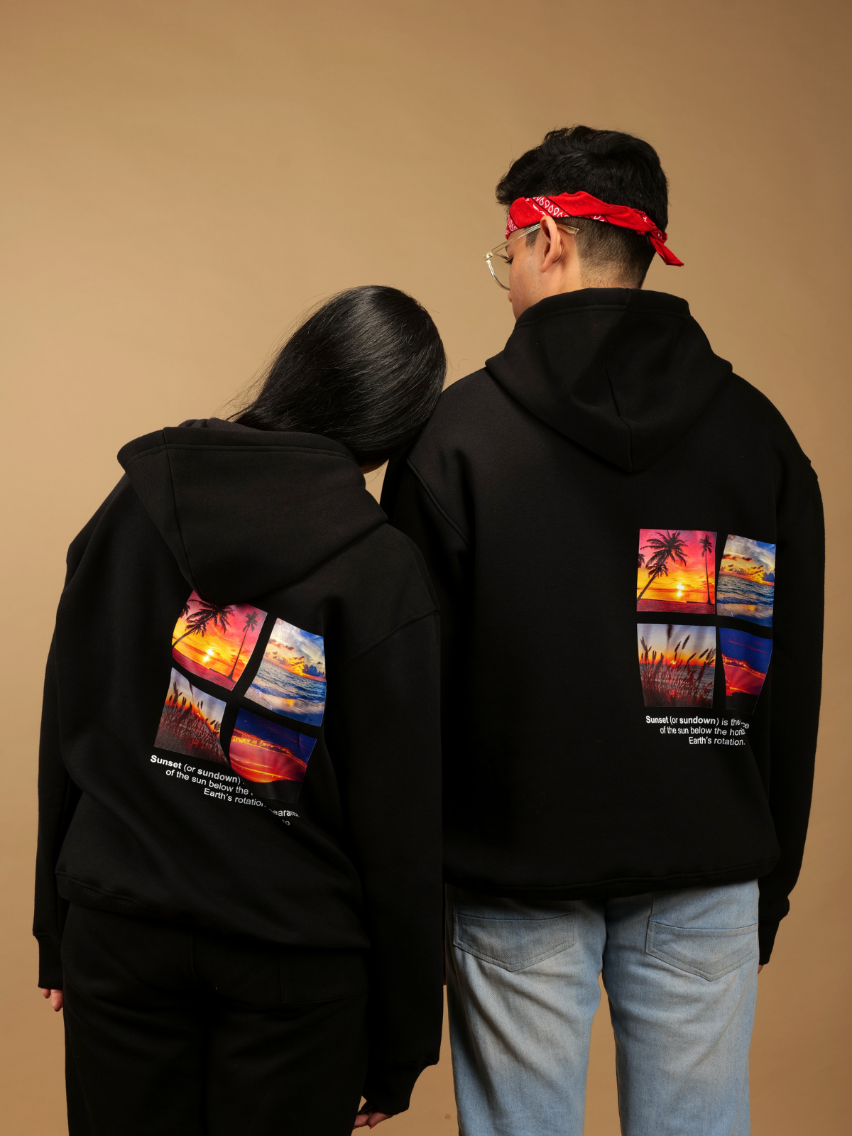 Black Sunset Oversized Hoodie